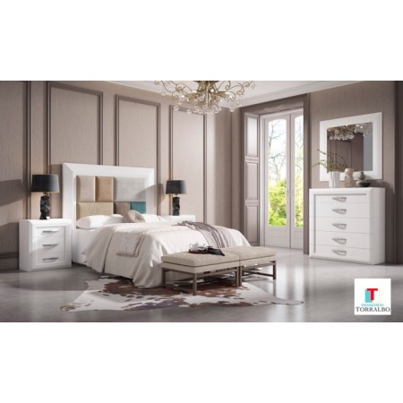 Composición mueble de dormitorio tapizado variado