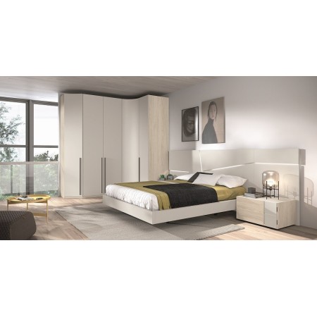 Dormitorio de matrimonio en blanco en Calatayud