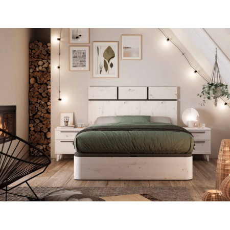 Elegante dormitorio con canapé, cabecero y mesillas en Calatayud