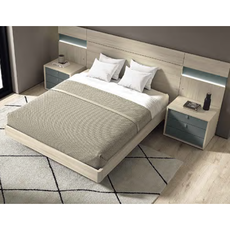 Dormitorio principal en tonos Taiga y Musgo, opcional luz en cabecero en Calatayud