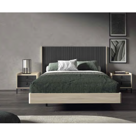 Dormitorio moderno y elegante en tono Taiga y Carbono en Calatayud