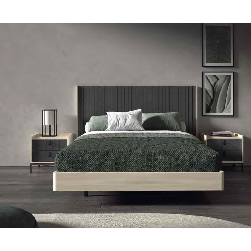 Dormitorio moderno y elegante en tono Taiga y Carbono en Calatayud