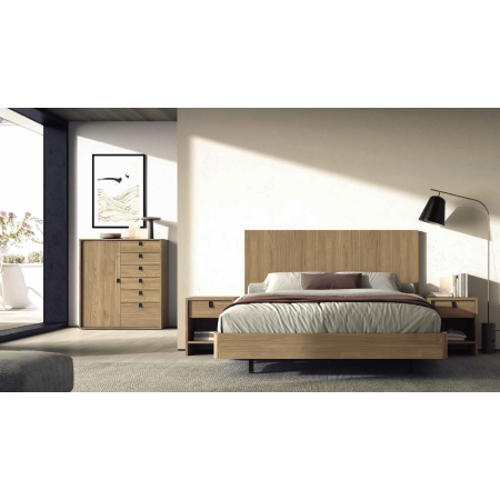 Dormitorio principal en tono Siena, elegancia y naturalidad en Calatayud