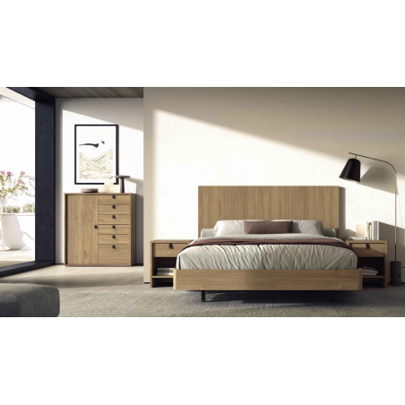 Dormitorio principal en tono Siena, elegancia y naturalidad en Calatayud