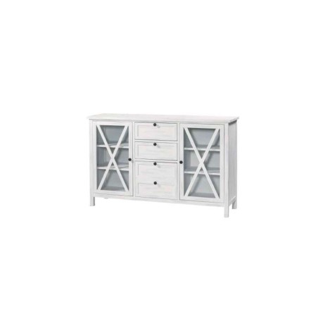 Aparador blanco 2 puertas 4 cajones