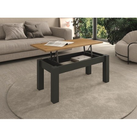 Mesa de centro rectangular elevable