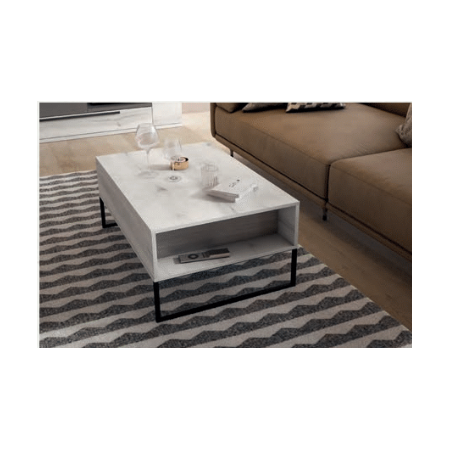 mesa centro elevable moderna blanco