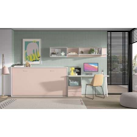 Dormitorio juvenil con cama abatible en Calatayud