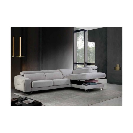 Sofá chaise longue con almacenaje