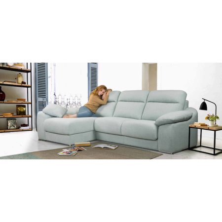 Sofá 3 plazas 182 cm + chaiselongue 104 cm en Calatayud