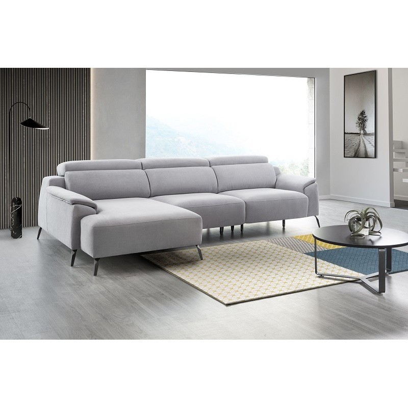 moderno sofa de dos plazas con chaiselonge asientos deslizantes