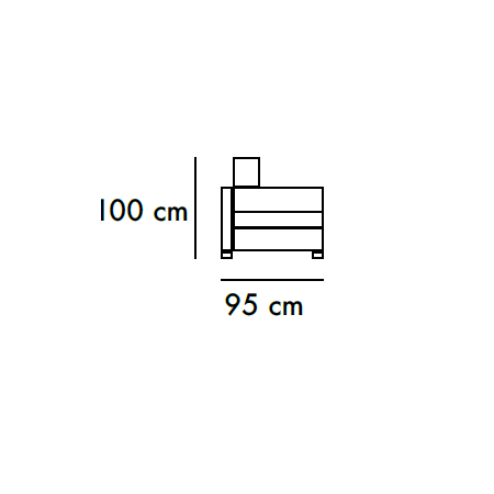 Sofá de 3 plazas y chaiselongue 260 cm