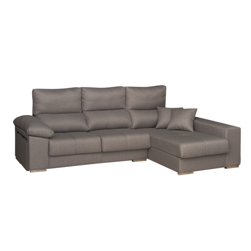 Sofá de dos plazas y chaiselongue con arcón