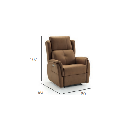Sillón relax motorizado con doble reposapies en Calatayud