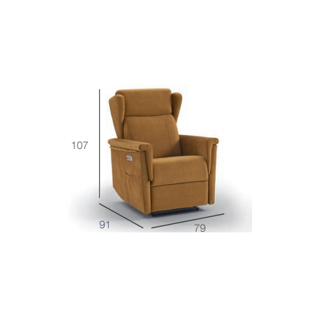 Sillón relax motorizado con doble reposapies en Calatayud