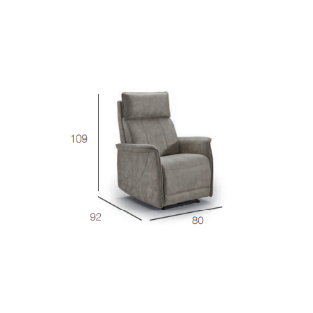 Sillón relax con doble reposapies y cabezal motorizado en Calatayud