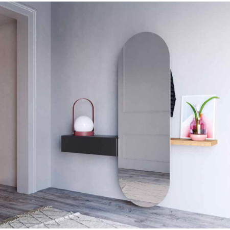 Recibidor con espejo ovalado en Calatayud