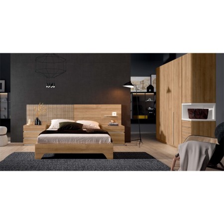 Cabecero con toques blanco jazmín