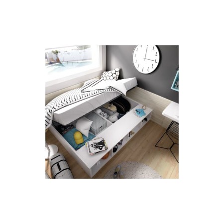 Cama juvenil con almacenaje