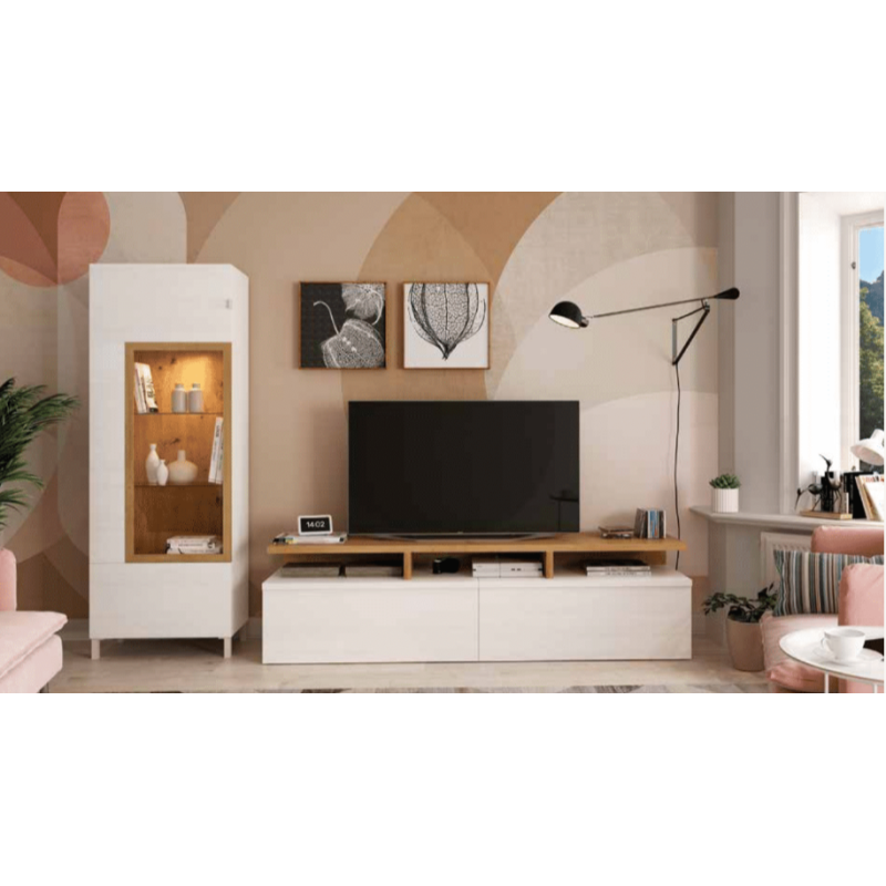 Mueble de Salón en Tono Polar y Artisan